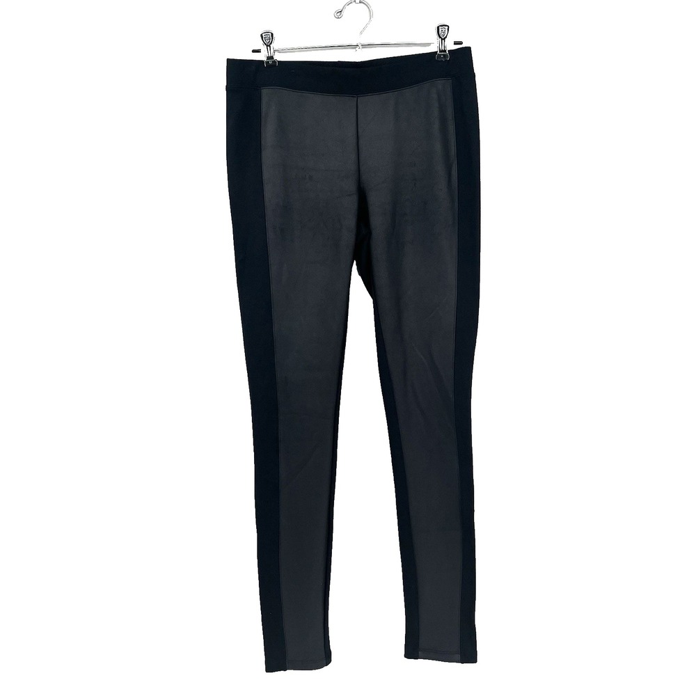 Express Black High-Waisted Leggings with Textured Side‎ Panels Women's S